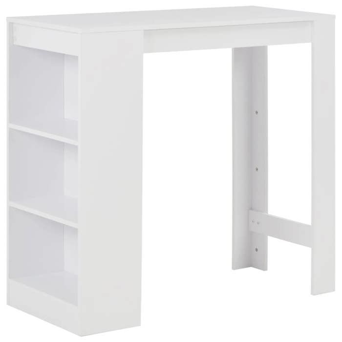 Table de bar - vidaXL - Étagère 3 couches - Blanc - 110x50x103 cm