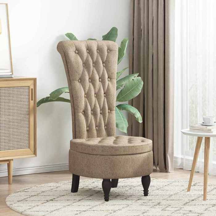 Fauteuil à pantoufle - vidaXL - Gris clair - Simili daim - 56 5x70x110 cm - Texture douce - Résistant aux taches