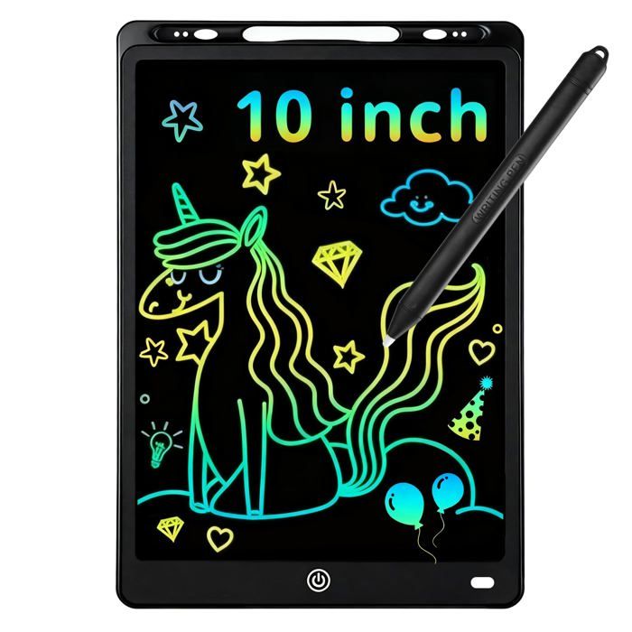 Tablette dÉcriture LCD - QIEDOVIEY - 10 pouces - Écran coloré - Protection des yeux - Verrouillage anti-effacement