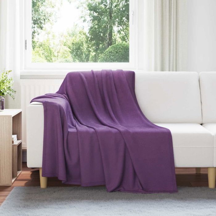 vidaXL Plaid / Couverture violet 200 x 150 cm - Fleece doux et chaud