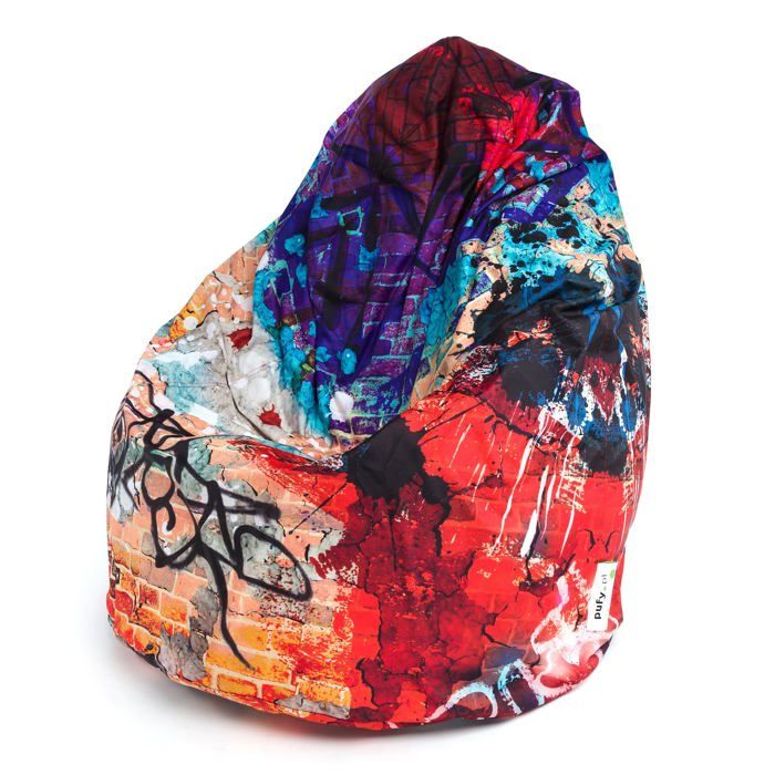 Pouf Fauteuil Sacco XL Déhoussable Imperméable Intérieur/Extérieur 85x85x135cm Fantaisie-dg57 – Ecopuf