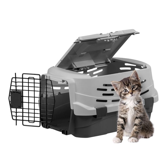 Iris Ohyama Caisse de Transport pour Chat pour Voiture Gris UPC-490 48×30.5×25cm