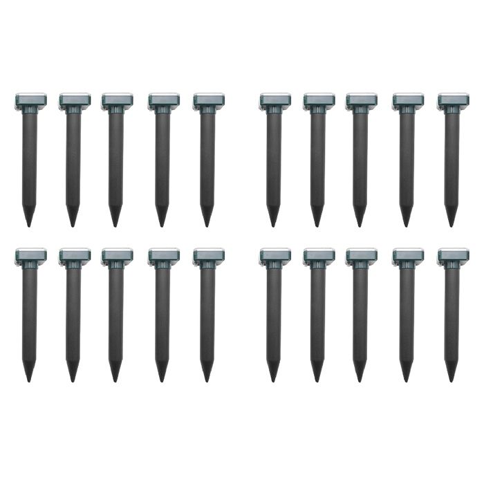 20 Pack ExtéRieur Solaire Ultrasons Vibrations Parasites RéPulsif Serpent RéPulsif pour Pelouse Jardin Cour Ferme