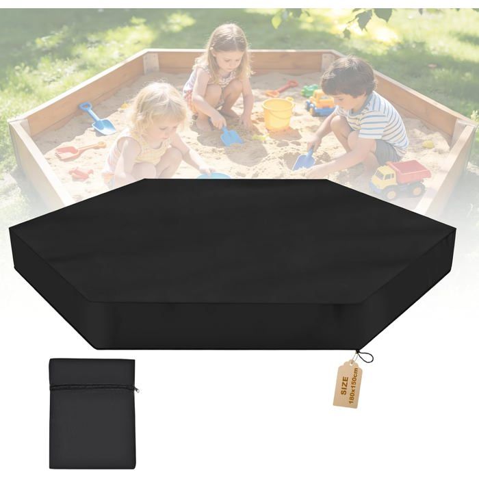 Bâche de Bac à Sable, Housse Étanche de Bac à Sable pour Enfants en Tissu Oxford,150x150cm,Couverture Protection Anti-poussière avec Cordon de Serrag | Leroy Merlin