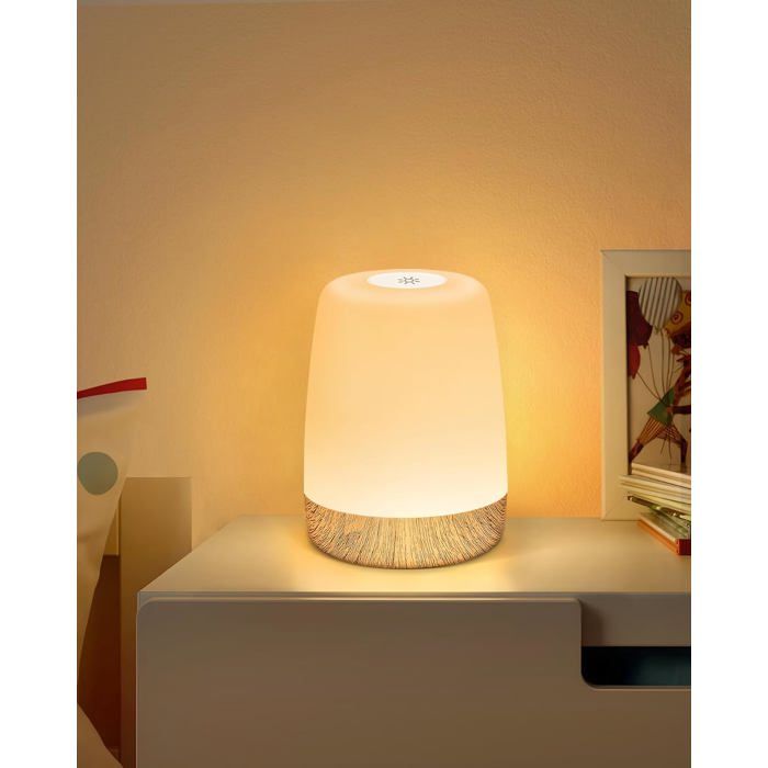 Petite Lampe De Table Sans Fil Lampe De Chevet Led Tactile À Intensité Variable Avec Lumière Chaude Et 256 Couleurs Rvb Changeantes