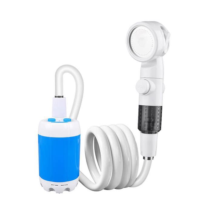 Douche dextérieur sans fil pratique recharge USB tuyau en PVC de 2 m idéale pour les voyages et le camping.