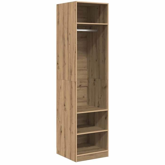 NOUVEAU Organisateur vêtements - Armoire penderie - Chêne artisanal - 50x50x200cm Bois dingénierie - Anti lhumidité - pour chambre