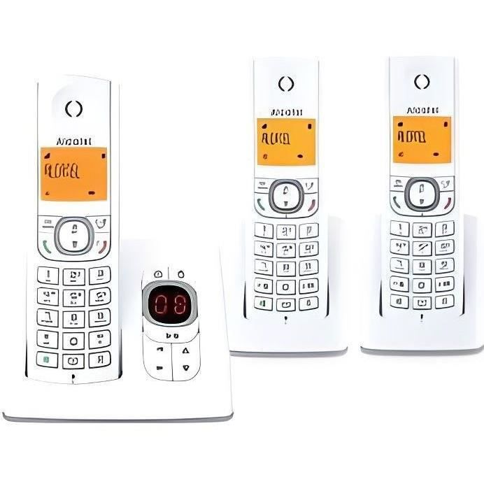 Téléphone Fixe Sans Fil Alcatel F530 – Répondeur, 3 Combinés, Mains Libres - vue 2