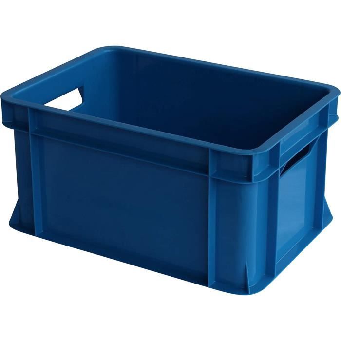 Caisses De Rangement Empilables S&S - Lot De 25 Boîtes Bleues Taille 3 Pour Atelier