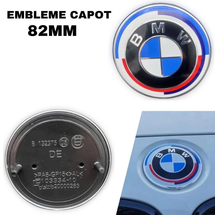 Pour bmw 82mm 50e anniversaire M BMW Emblème Logo Remplacement