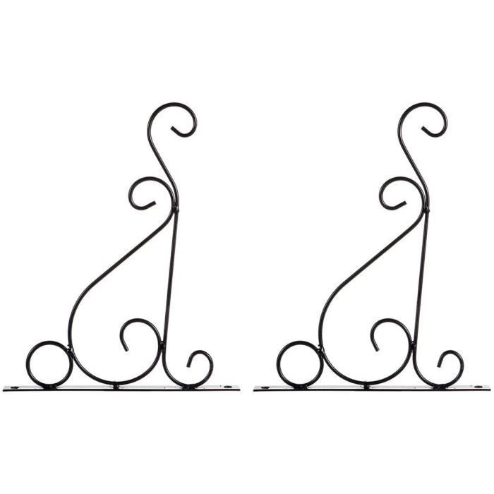 DBA Support de plantes suspendues Crochet de jardinière murale en fer forgé Suspension de pots de fleurs pour salon Balcon DA007 - Jardin