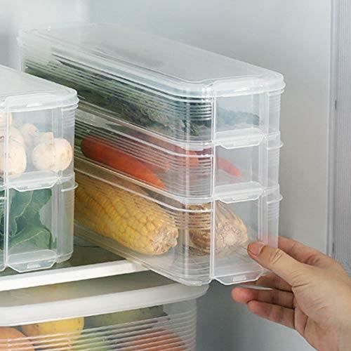 Lot de 3 boîtes de rangement en plastique pour réfrigérateur congélateur 3  couches[1582] - Cdiscount Maison