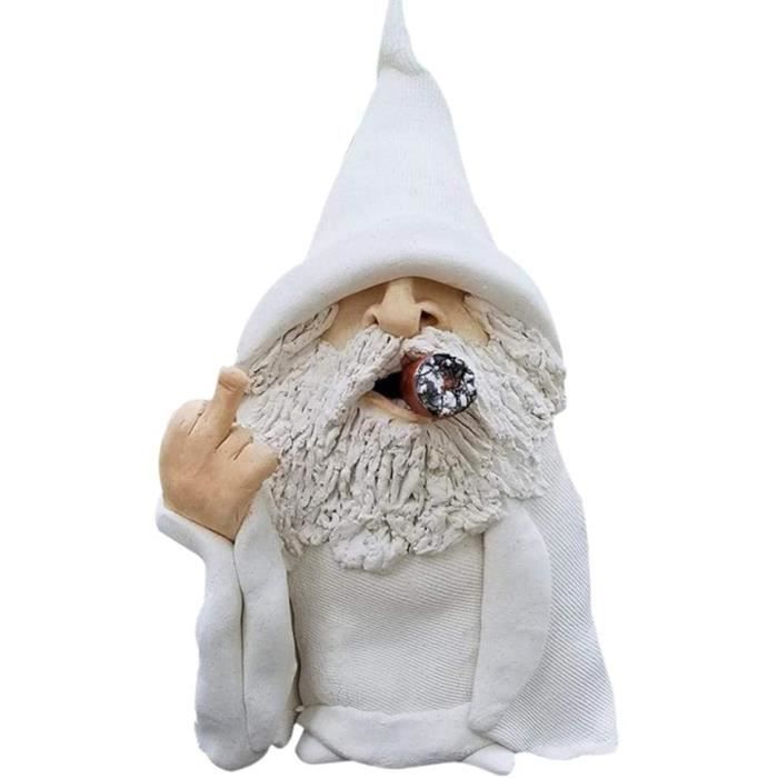 Statue De Nain De Jardin D'Halloween Tenant Une Citrouille, Nain De