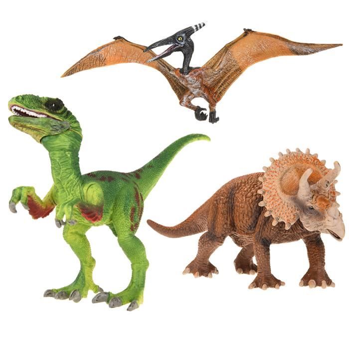 Generic Lot de 6 Dinosaures Réalistes avec 2 Œufs