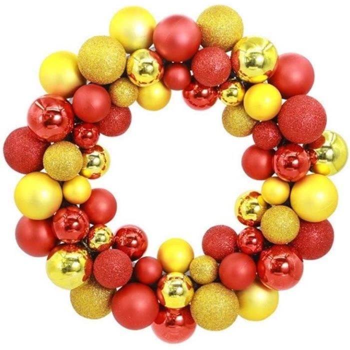 Boules De Noël à Paillettes - Lot De 9 - Diamètre 8 Cm - Rouge, Blanc, Or - Décorations Sapin, Mariage, Fête - 7