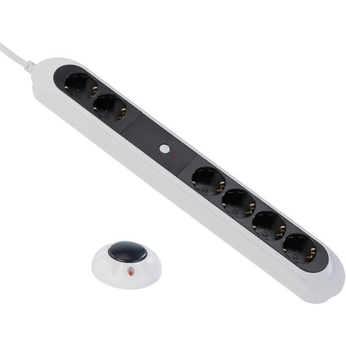 DEWENWILS Multiprise 6 Prises avec 7 Interrupteurs, 3680W Max, Montage