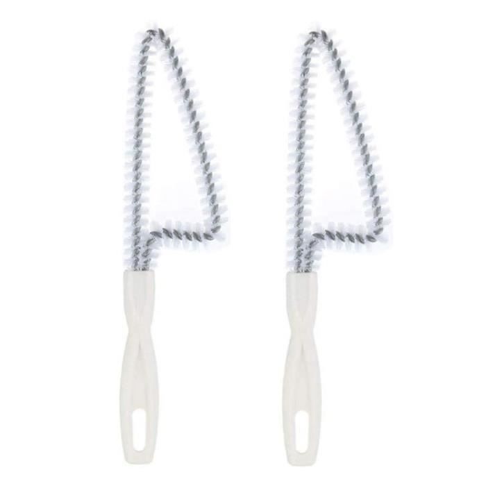 Lot de 2 brosses de nettoyage pour rainures de fenêtre porte et fenêtre coulissante petite brosse climatiseur cuisinière à gaz