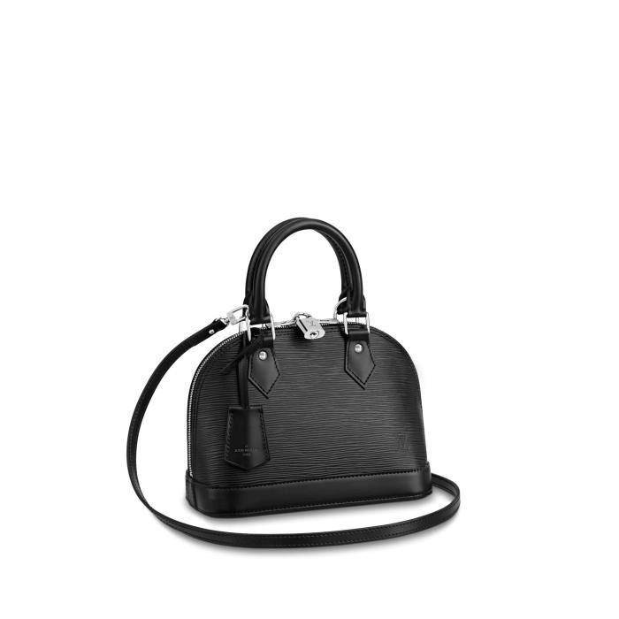 LV Louis Vuitton Sac bandoulière femme ALMA BB sac à main epi noir