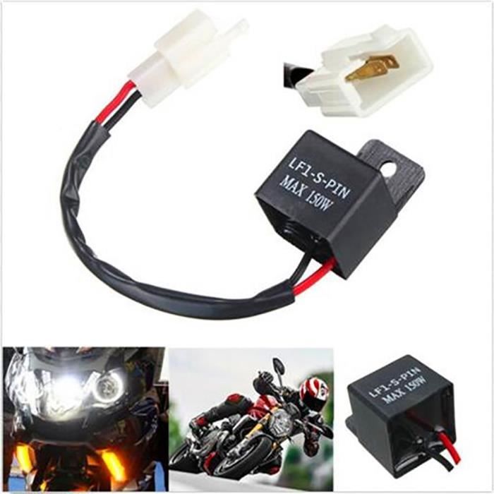 MagiDeal 2 Pcs 12V Clignotant 2 Broche Clignotant Relais R/églable Moto Accessoire