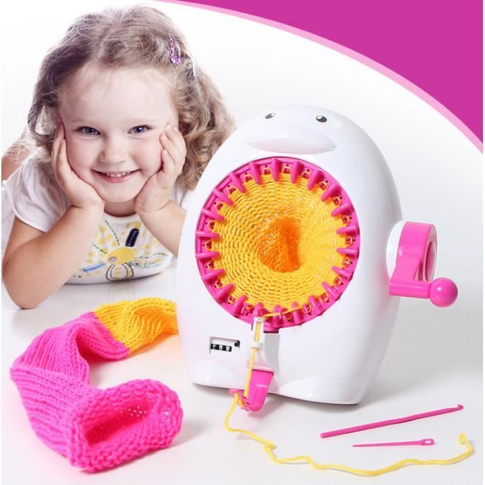 Kit Tricotin Manuel Pour Enfants - 2 Machines à Tricoter En Bois - DIY Créatif Avec Laine