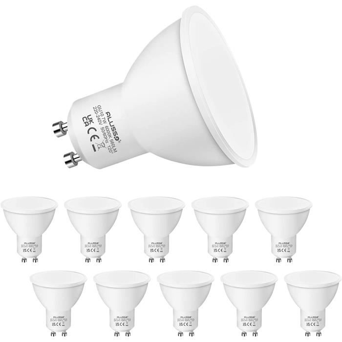 Ampoule GU10 LED Blanc Froid 6000K, 5W équivalent Ampoule Halogène 35W