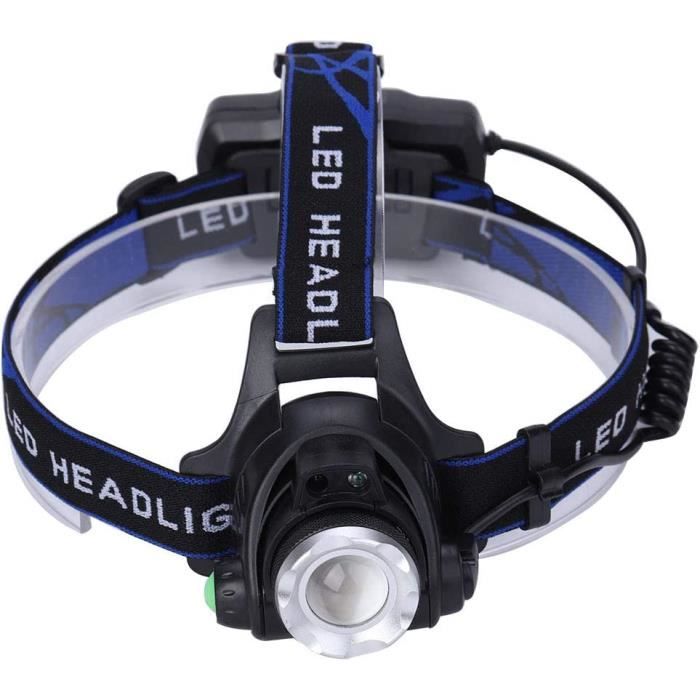 LED télescopique Rechargeable T6 longue portée Zoom lampe frontale
