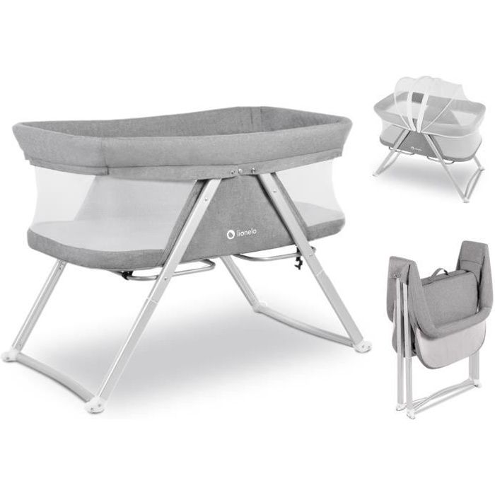 Lionelo Berceau Voyage Bebe Vera Couffin Pliable Avec Moustiquaire Gris Cdiscount Puericulture Eveil Bebe