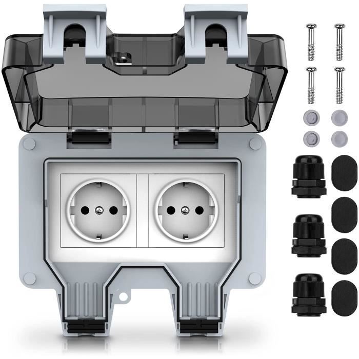 Prise de courant - SCHNEIDER ELECTRIC - Odace - 2P sans terre - 16A