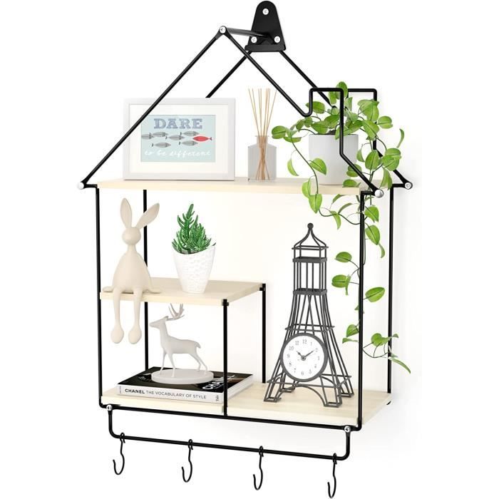 Lot De 3 étagères Murales Flottantes En Bois Pour Salon