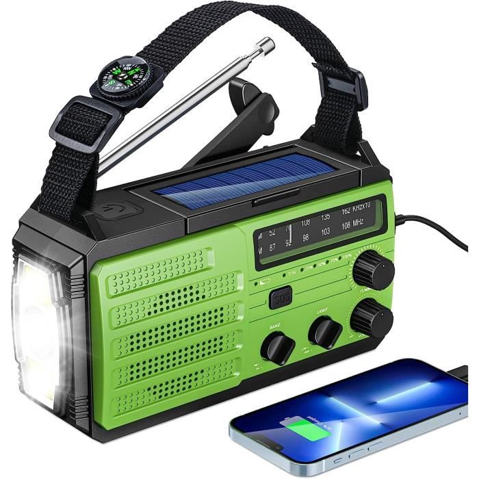 Radio Solaire Portable Avec Batterie Rechargeable De 8000 Mah Étanche