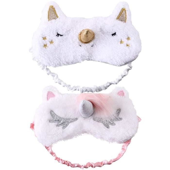 Masque De Sommeil Licorne En Peluche Douce - Confortable Et Extensible Pour Dormir, Voyager Ou Travailler | Pour Enfants Et Adultes