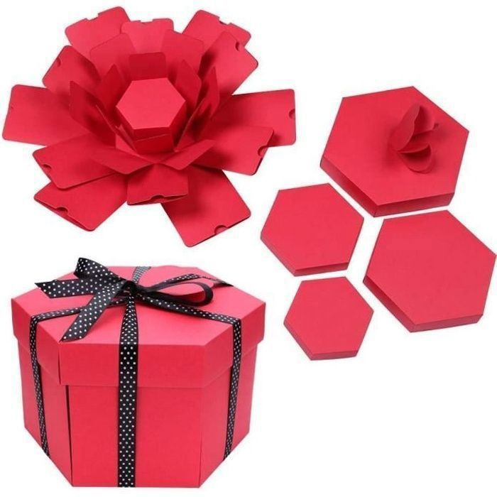 Boîte Cadeau Explosion Surprise DIY - Album Photo Personnalisé Fait Main, Idéal Anniversaire, Noël, Mariage, Saint-Valentin, Thanksgiving