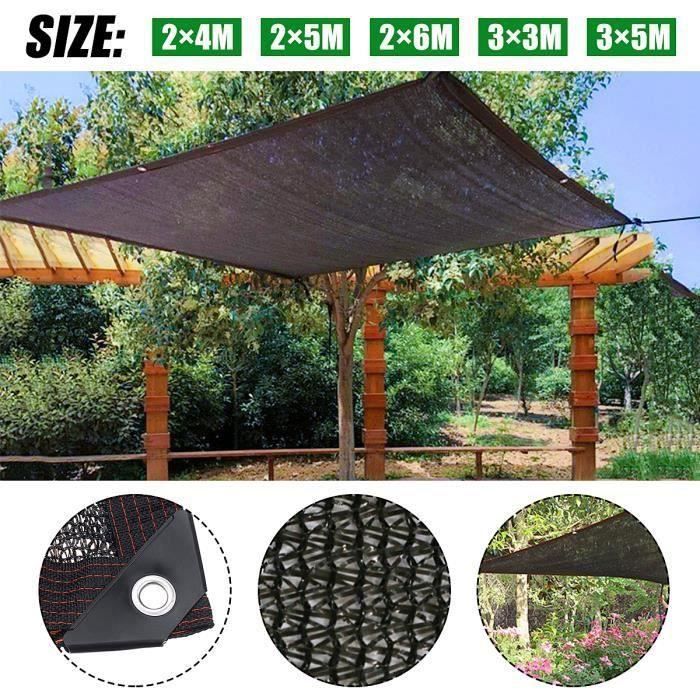 Brise-Vue Balcon Jardin - Toile HDPE 3x5m, 90% Anti-UV - Pour Pergola, Terrasse, Piscine - Avec Œillets