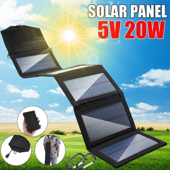 Solaire DIY Extérieur Panneau Solaire Portable Honseadek 2W 5V - Mini Chargeur USB Pour Smartphone - Camping, Randonnée Panneau 2W 5V