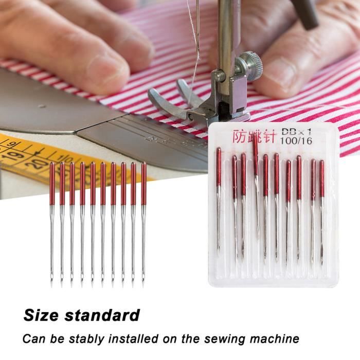 Lot De 50 Aiguilles Pour Machine à Coudre Taille 100/16 - Universelles Pour Cuir Et Jeans - 5 Tailles Différentes