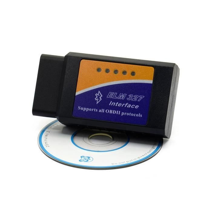 ELM327 V2.1 Bluetooth OBD2 Scanner de voiture, pour Toyota Honda Hyundai Kia Accord HRV i30 i20 Ceed RIO 500 Black