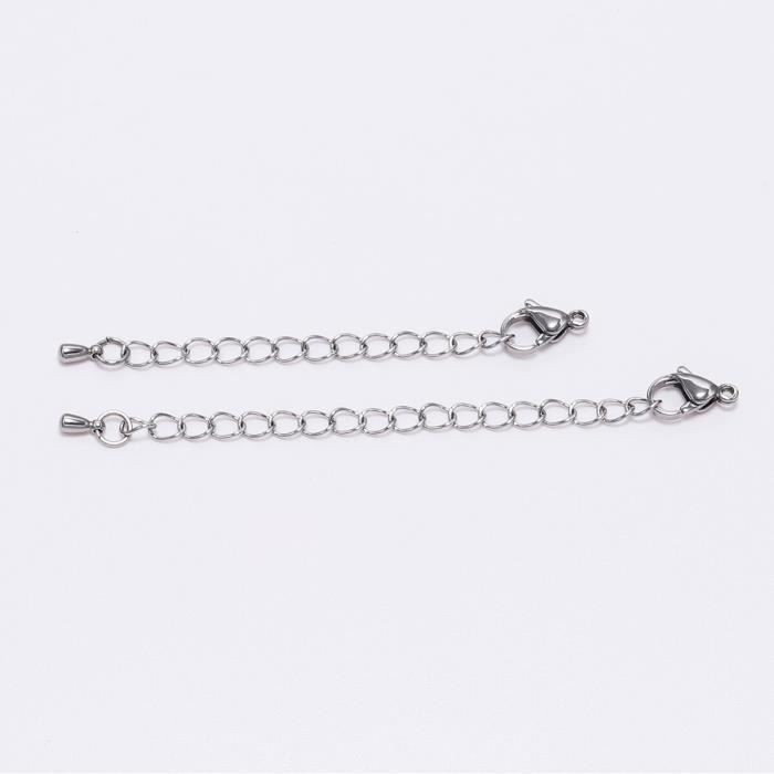 5 Pièces Rallonges De Collier En Acier Inoxydable - Chaînes D'extension Pour Bijoux - Or Ou Argent - Fabrication Bijoux