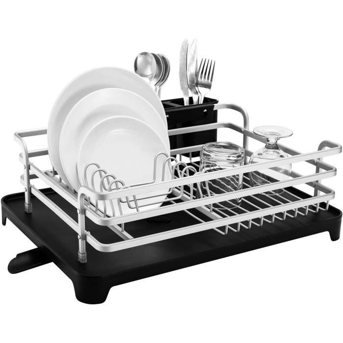 Égouttoir à Vaisselle Elite - 46x38x9 Cm - Avec Bac - Lavable Lave-vaisselle - Sans BPA