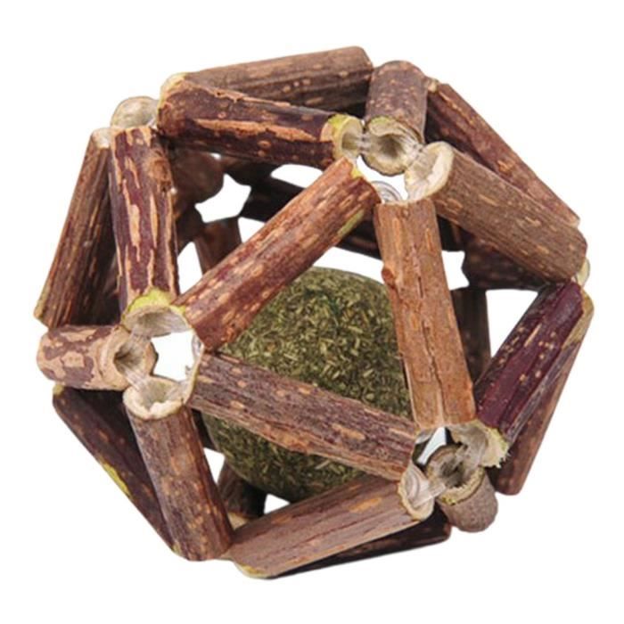 PAWCHIE Boule D'herbe à Chat, Balle Herbe à Chat, Jouet Chat Interactif, Jouets Catnip