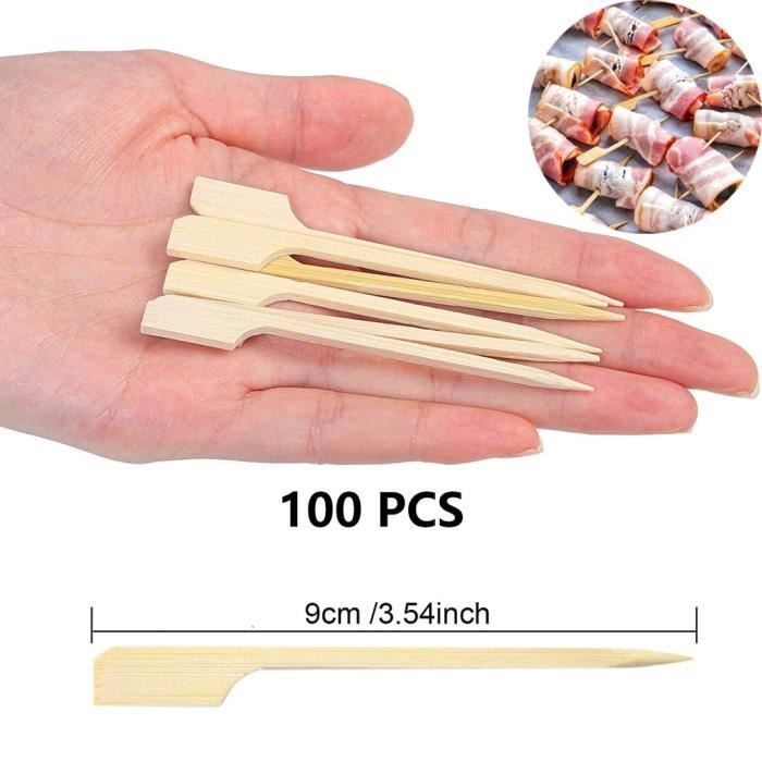 200 Brochettes En Bambou Pâques - 12cm Avec Motifs Œufs/Lapins | Pour Apéros, Snacks, Fêtes