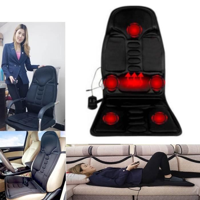 Masseur électrique pour la maison et la voiture, chaise de Massage, siège, vibrateur pour le cou, le dos, coussin chauffant pour