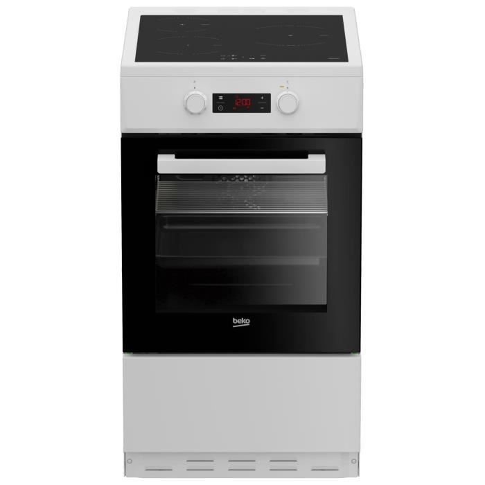 Cuisinière induction - BEKO - FSM58301WC - 3 feux - 0,92 kwh/cycle