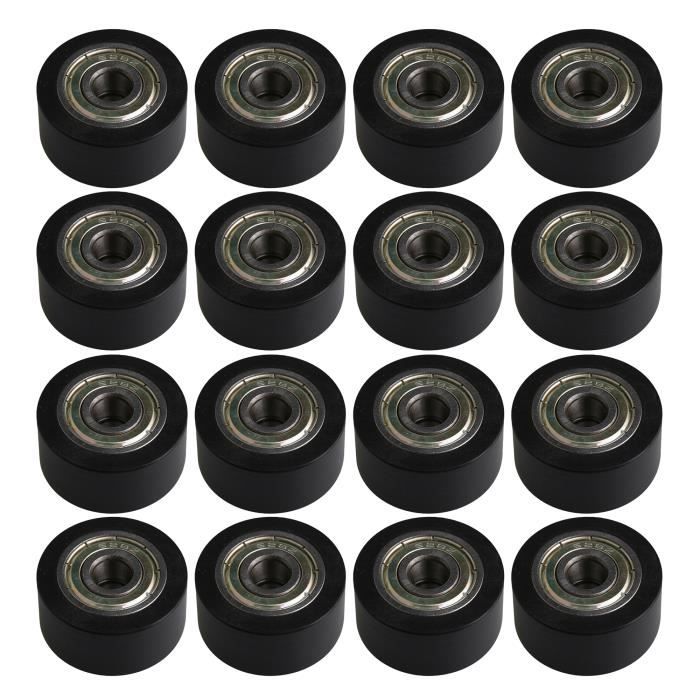 Roulements à Billes 608ZZ Noir - 4 Pièces 32x8x16mm - Charge 149kg - Pour Meubles, Portes Coulissantes