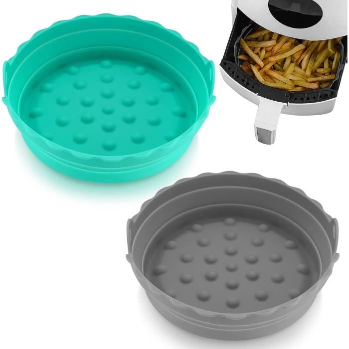 2 Pièces Moule Silicone Air Fryer, Panier Moule Pour Friteuse à