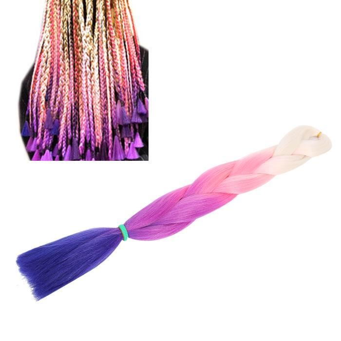 Extensions de Cheveux - DIOCHE - Jumbo Braid - Dégradé Blanc Rose ...