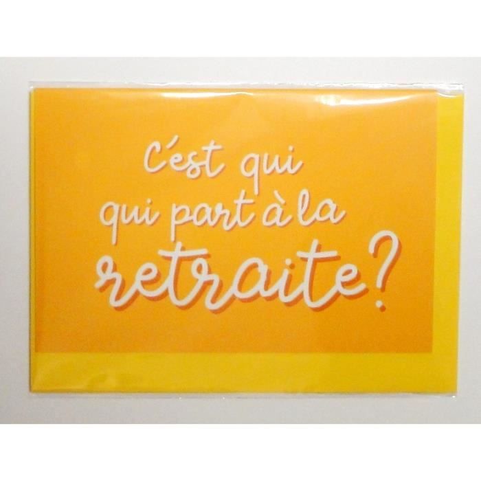 Carte Double Enveloppe Qui Part A La Retraite Derriere La Porte Cdiscount Beaux Arts Et Loisirs Creatifs