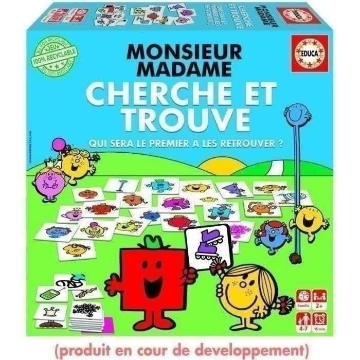 Jeu d'apprentissage - EDUCA - Monsieur Madame - Cherche Et Trouve ...