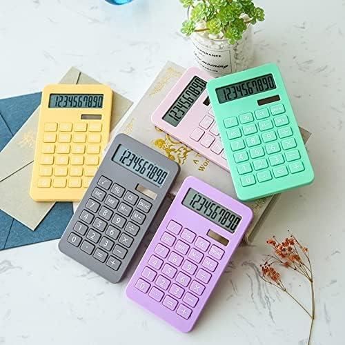 Calculatrice Sunicon Colorée - Grand écran LCD 12 Chiffres, Gros Boutons - Pile AAA - Pour Bureau, école (violet)