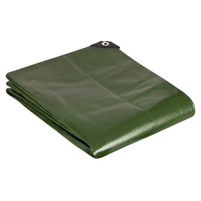 Bâche De Couverture Eris-car 6x10m, 180g/m², Blanche, œillets Alu, Résistante Jardin