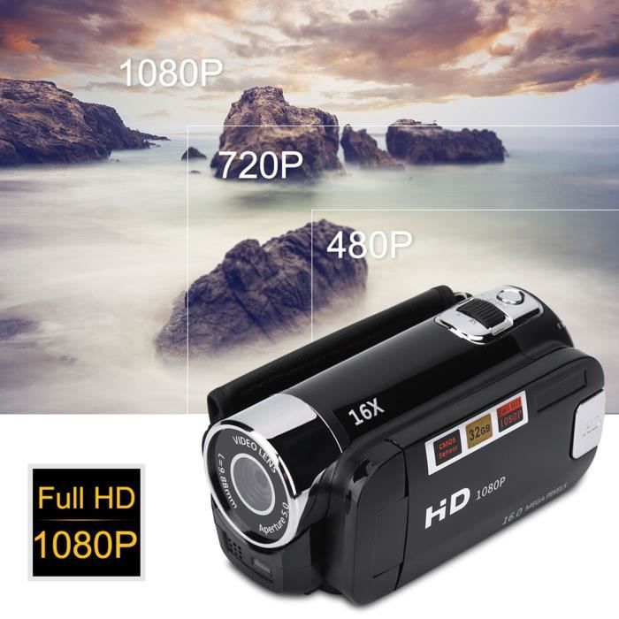 Caméscope Numérique Salutuya 4K Full HD 48MP – 16x Zoom – Noir – Neuf